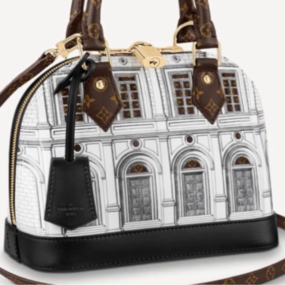 Louis Vuitton Alma Handbag Limited Edition Fornasetti Architettura Print - Picture 5 of 10